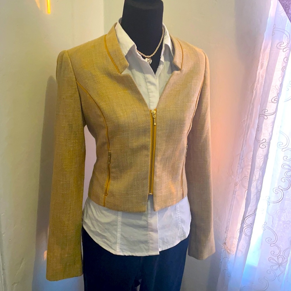 Beautiful golden tweed sports jacket/blazer
